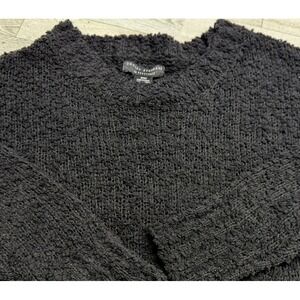 Social Standard by Sanctuary Cara Crew Popcorn High Pile Top in Black Size Small